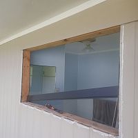 During: Old windows out, ready for new