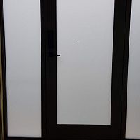 New interior view of frosted entry door
